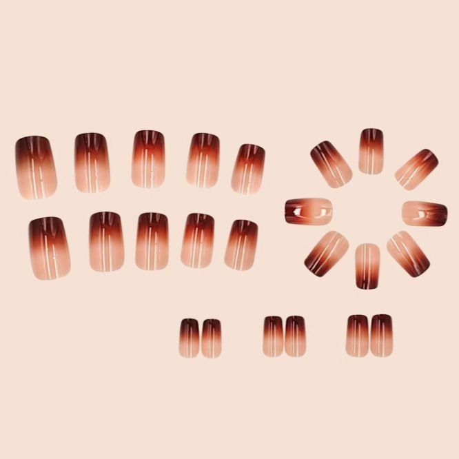 24pcs Gold Edge French Fake Nails Short Nude Pink Simple Artificial Nail Patch Press on Nail Tips for Girls Full Cover Wearable E0111