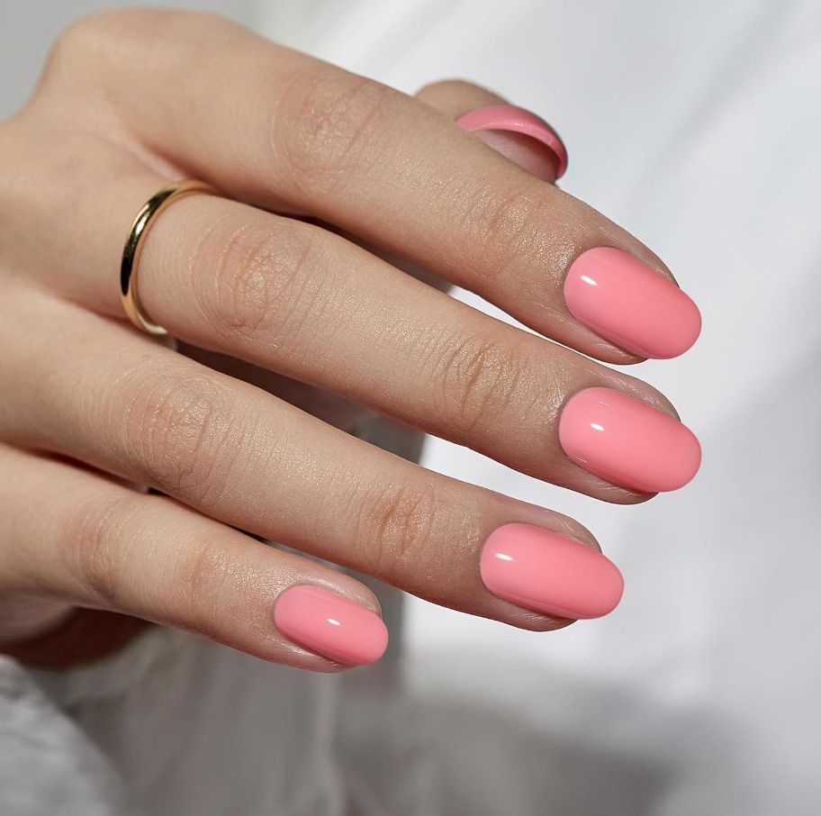 24PCS Short Square Red Solid Full Cover Full Cover Fake Nail Set Cheap Nails Summer Nails Delicate Nails E0121