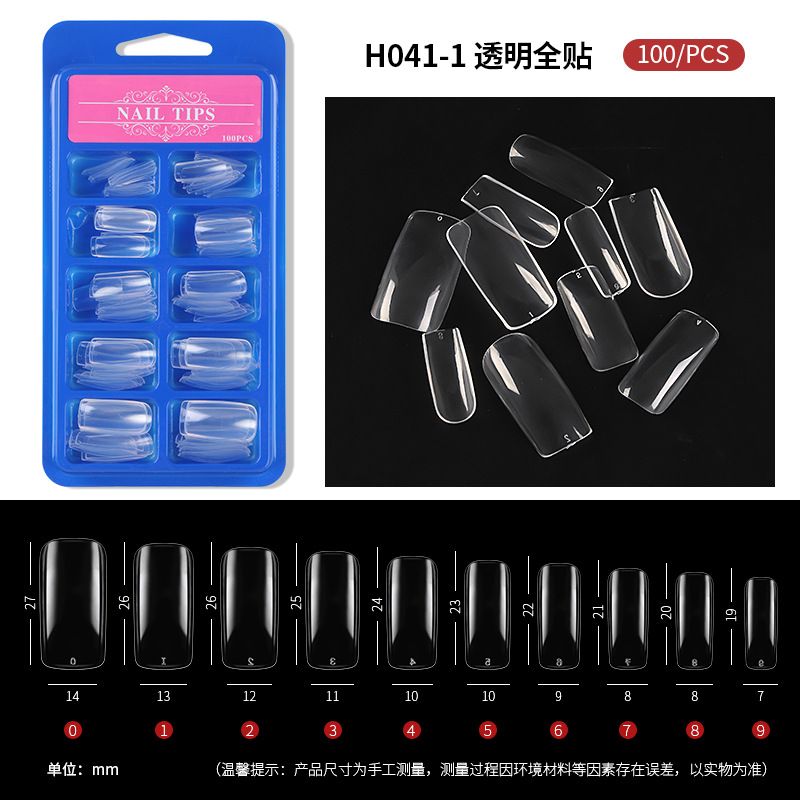 100pcs Long Pointed Fake Nail Tips Stiletto Half Cover French Acrylic UV Gel False Nail Extension Press On Nails Manic Tool E0109