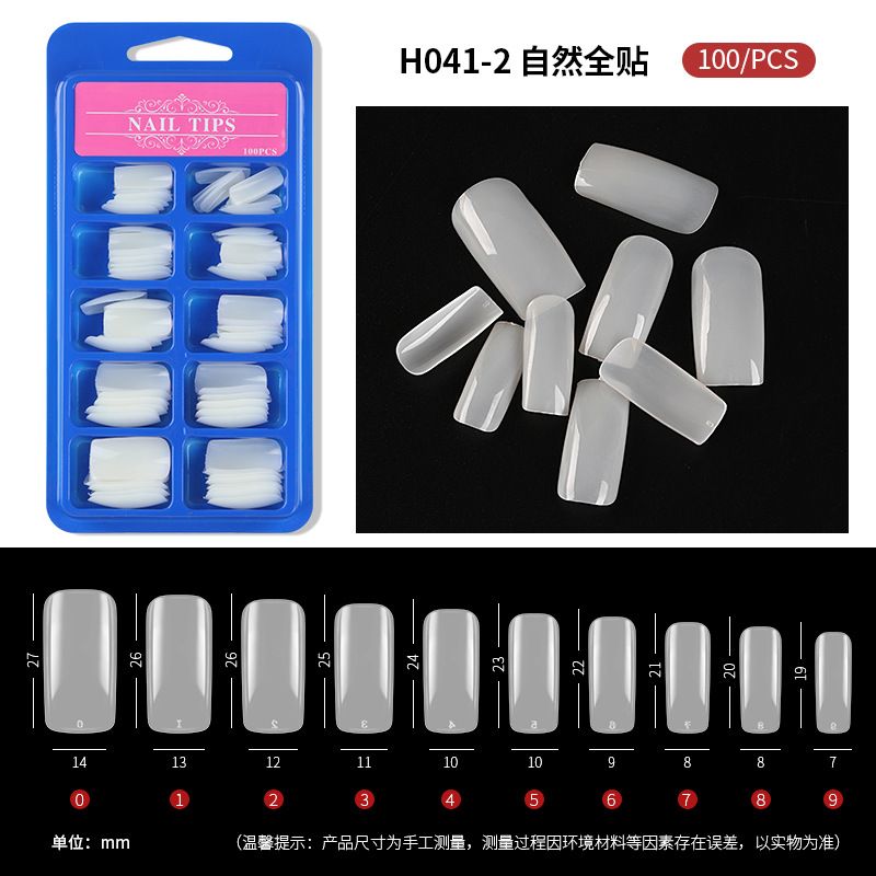 100pcs Long Pointed Fake Nail Tips Stiletto Half Cover French Acrylic UV Gel False Nail Extension Press On Nails Manic Tool E0109