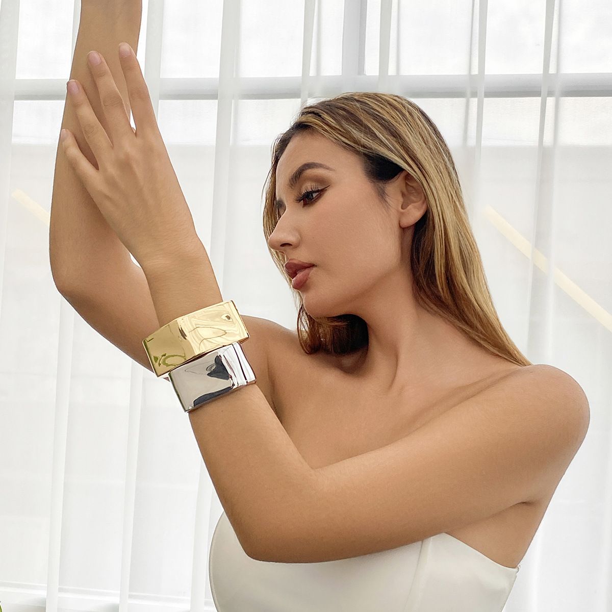 Vintage Brown Coffee Irregular Acrylic Resin Chunky Bangles for Women Goth Geometric Charm Hand Bracelets Couple Jewelry R0845