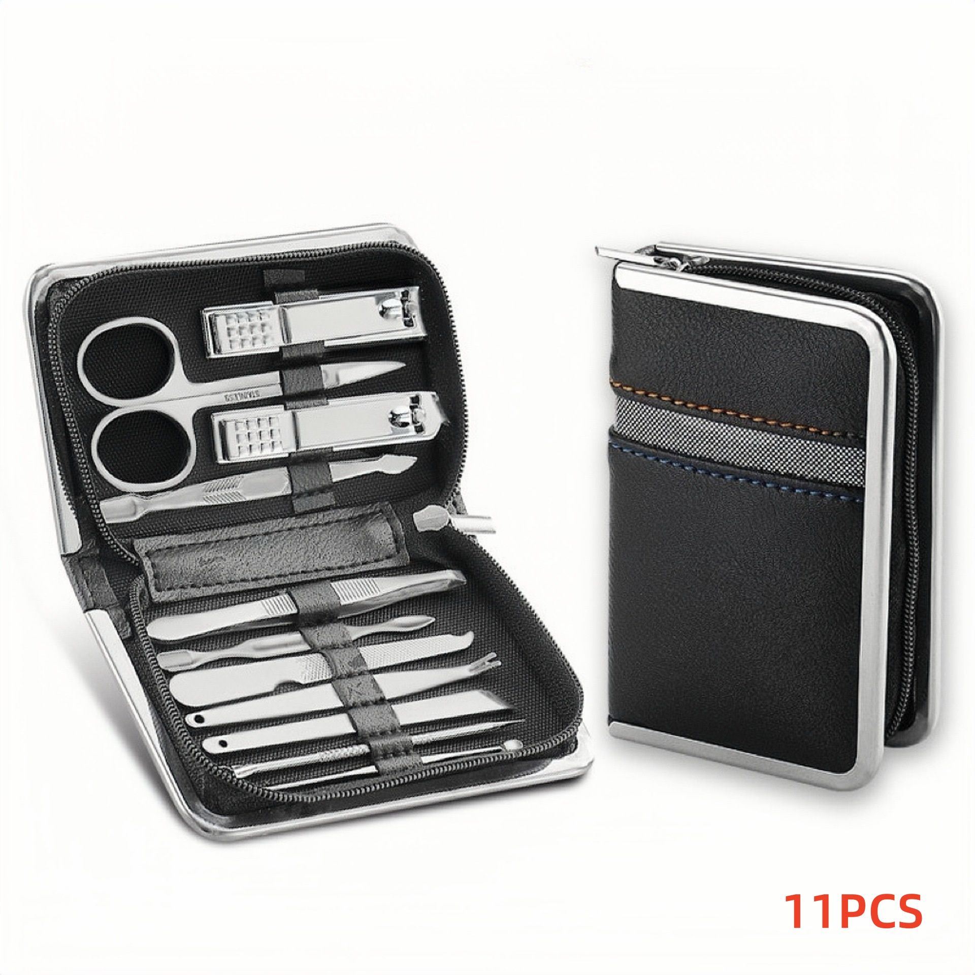 11/26 Piece Set Stainless Steel Nail Clippers Set Household Nail Cutter Suit With Box Trimmer Grooming Manicure Pedicure Nail Tools E0153