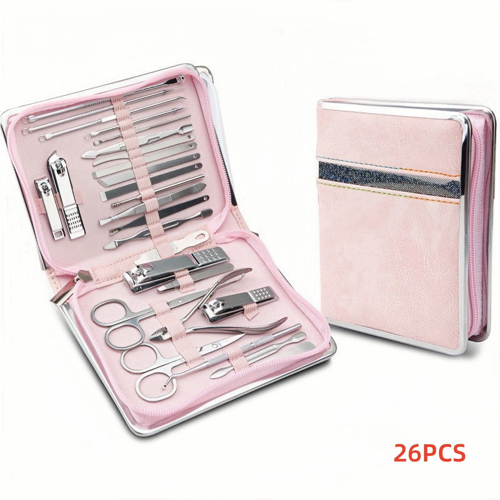 11/26 Piece Set Stainless Steel Nail Clippers Set Household Nail Cutter Suit With Box Trimmer Grooming Manicure Pedicure Nail Tools E0153