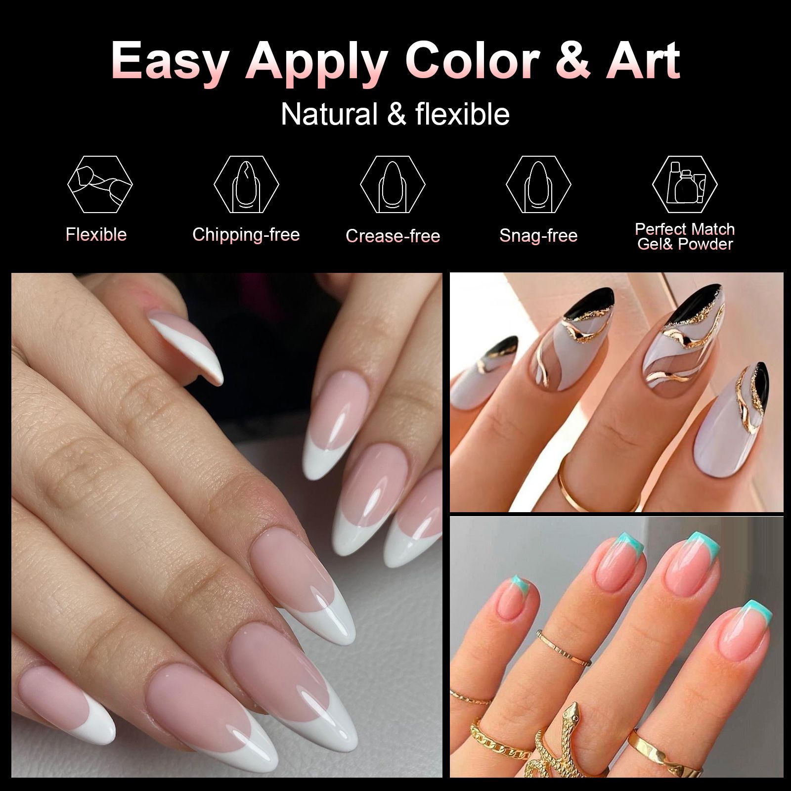 100Pcs Short Almond Half Matte Nail Tips Soft Gel Nail Tips Glossy Full Cover False Nail Tips For Acrylic Nails Manicure Salon E0199