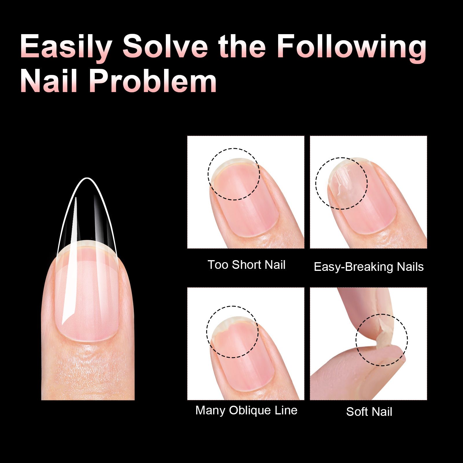 100Pcs Short Almond Half Matte Nail Tips Soft Gel Nail Tips Glossy Full Cover False Nail Tips For Acrylic Nails Manicure Salon E0199