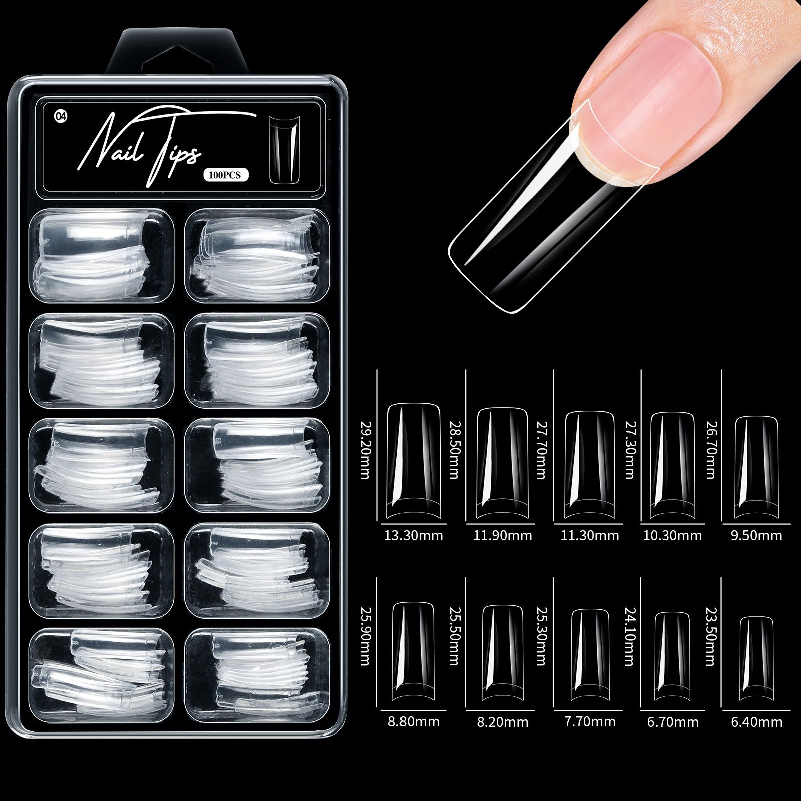 100Pcs Short Almond Half Matte Nail Tips Soft Gel Nail Tips Glossy Full Cover False Nail Tips For Acrylic Nails Manicure Salon E0199