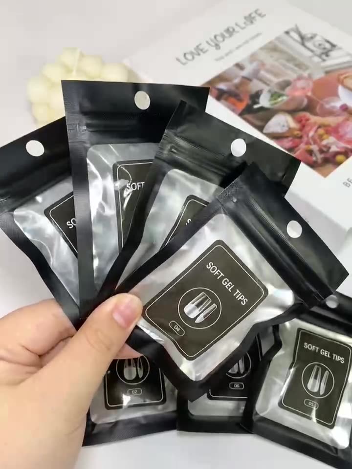 48pcs Clear False Toes Nails French Square Nature White Full Cover Fake Toe Nails Feet Nail Tips Artificial Press on Toenails E0132