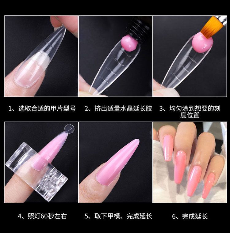 120 Pcs/Set Clear Dual Forms False Nails Full Cover Quick Building Gel Mold Tips Nail Extension Molds Upper Forms For Nails Tips E0133