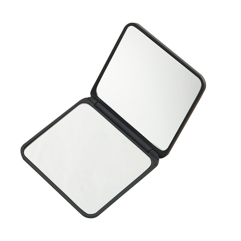 Portable Hand Mirrors Double-sided Compact Mirror Pocket Cosmetic Mirror Foldable Makeup Mirror Mini Square Makeup Vanity E0603