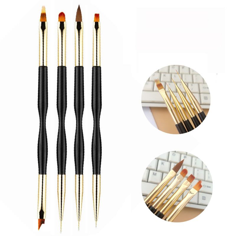 5/15pcs Nail Art Pen Double Head Silicone Flower Sculpting Pen Adjustable Glue Stick Embossing Pen Nail Art Brush Home Tool E0172