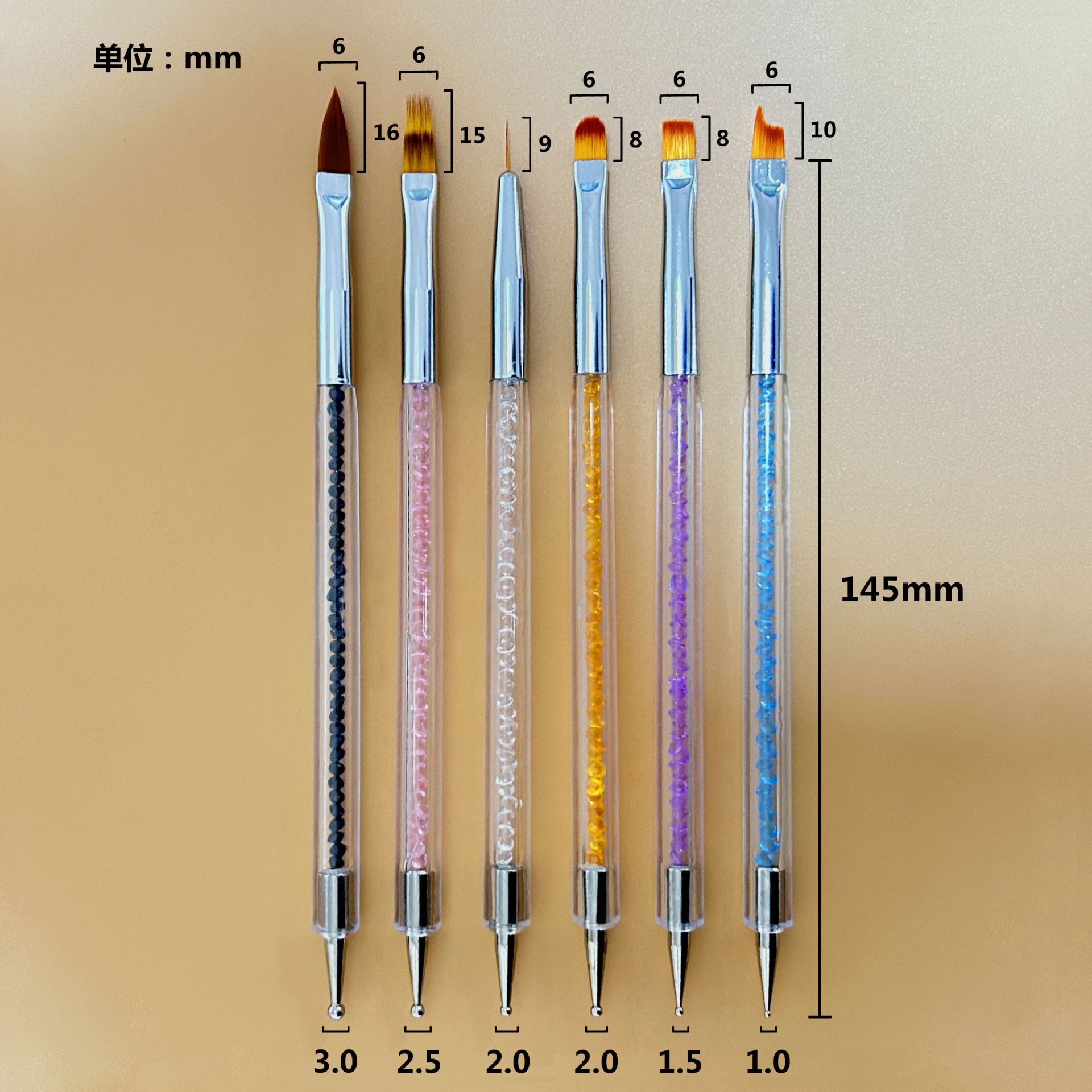 5/15pcs Nail Art Pen Double Head Silicone Flower Sculpting Pen Adjustable Glue Stick Embossing Pen Nail Art Brush Home Tool E0172