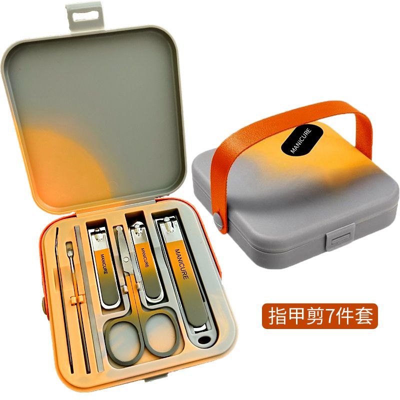 5/7/9PCS Nail Clippers Set with Glass Nail File Stainless Steel Nail Clippers Fingernail Clipper Cutter Manicure Set E0173