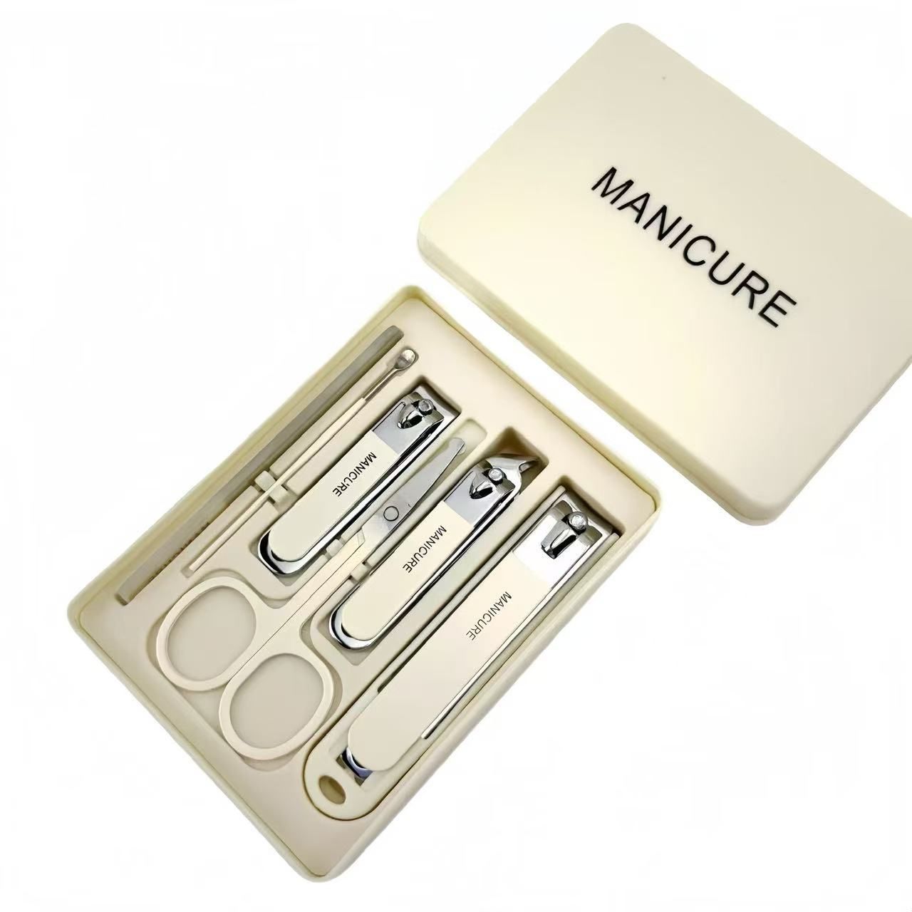 5/7/9PCS Nail Clippers Set with Glass Nail File Stainless Steel Nail Clippers Fingernail Clipper Cutter Manicure Set E0173