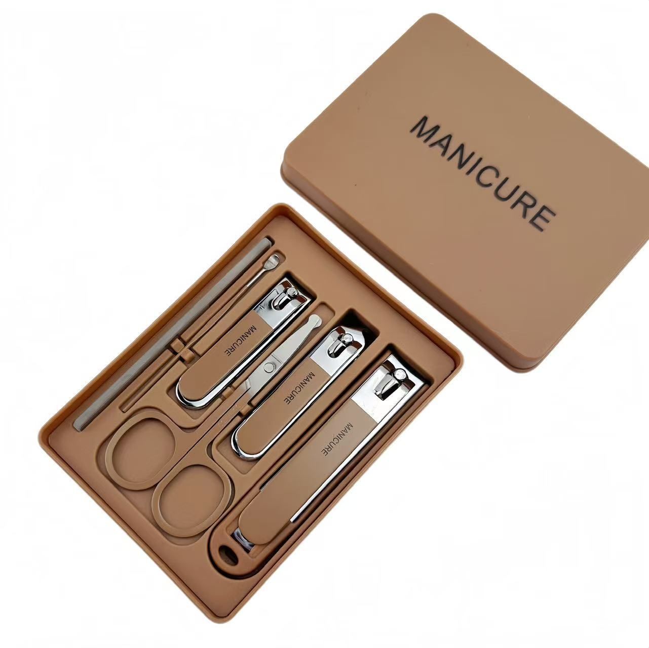 5/7/9PCS Nail Clippers Set with Glass Nail File Stainless Steel Nail Clippers Fingernail Clipper Cutter Manicure Set E0173
