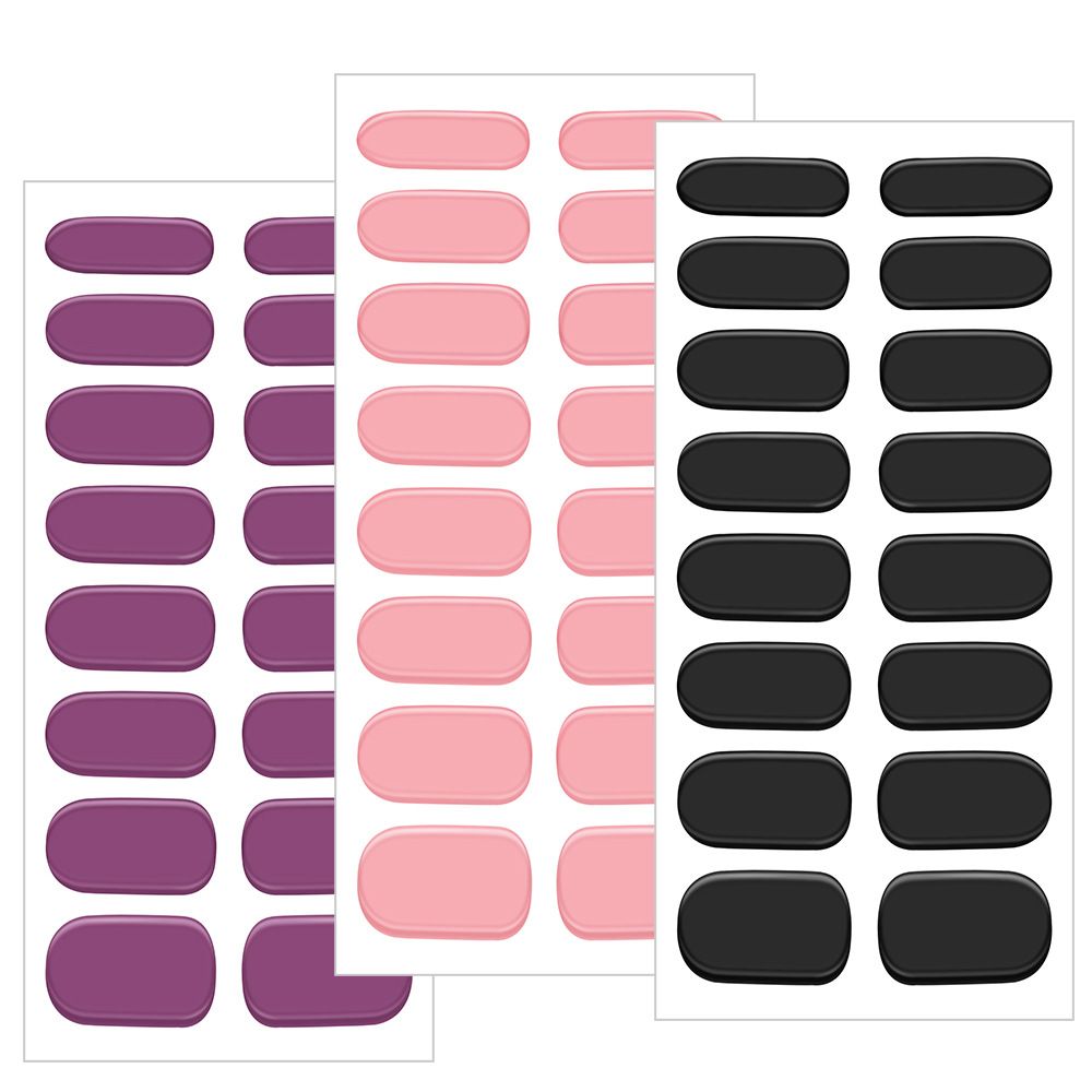 16Tips  Gel Nail Sticker Pure Color Semi-Cured Gel Nail Wrap Fashion Color Long Lasting Full Cover Waterproof Nail Gel Sticker Wraps Manicu E0110A