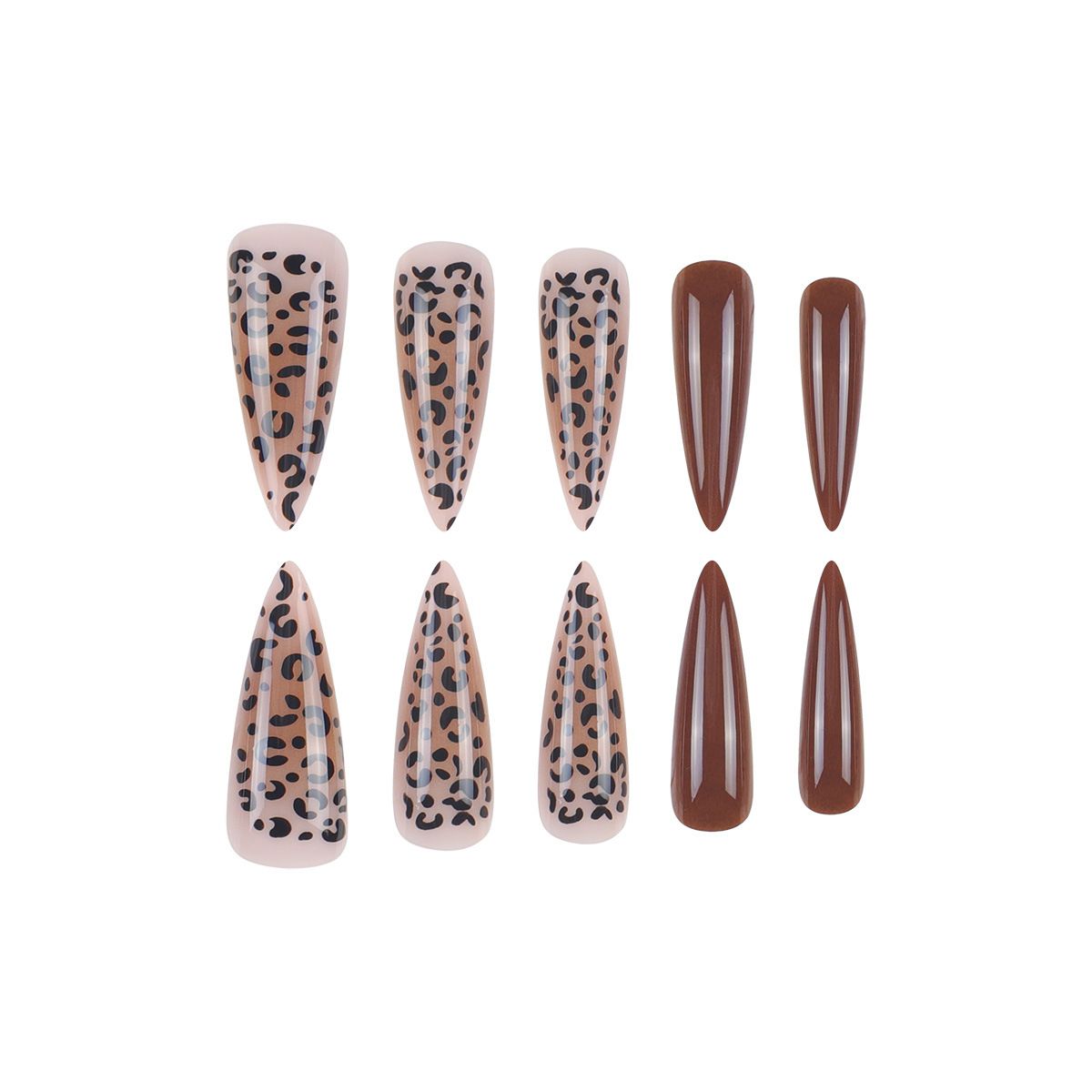 24pcs/set Medium long fake nails Gradient pink red blue flowers heart for Autumn Winter almond ballet tips press on false nail E0112A view 6