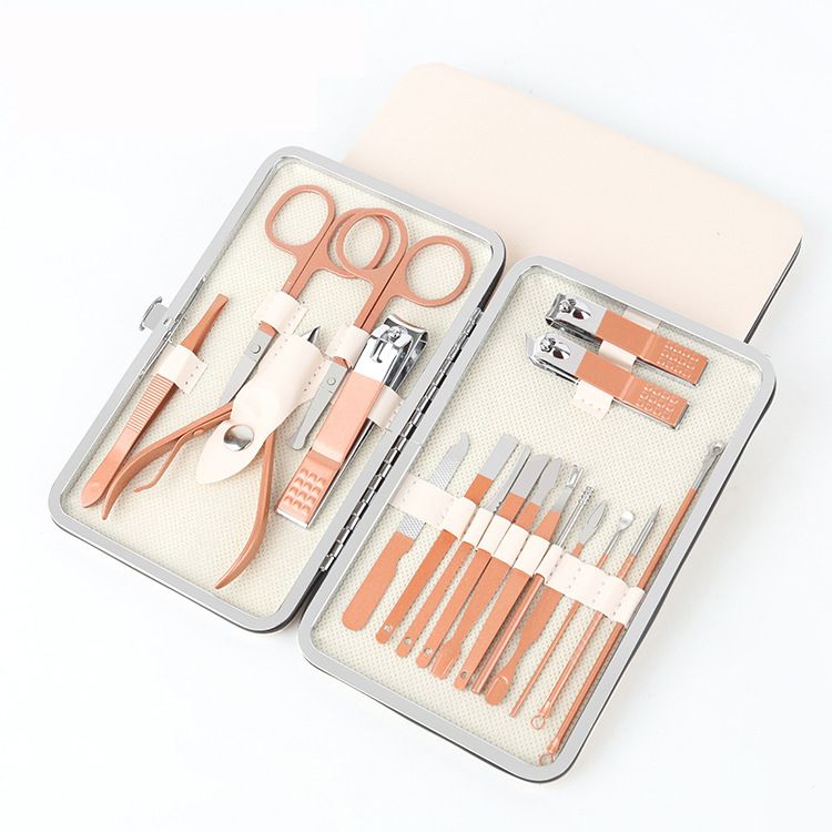 7/10/18pcs Set Professional Stainless Steel Manicure & Pedicure Kit Precision Nail Care with Travel Case with Nail Clipper