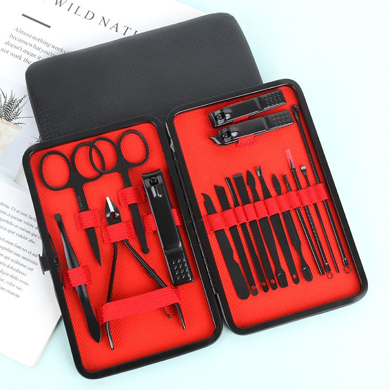 7/10/18pcs Set Professional Stainless Steel Manicure & Pedicure Kit Precision Nail Care with Travel Case with Nail Clipper