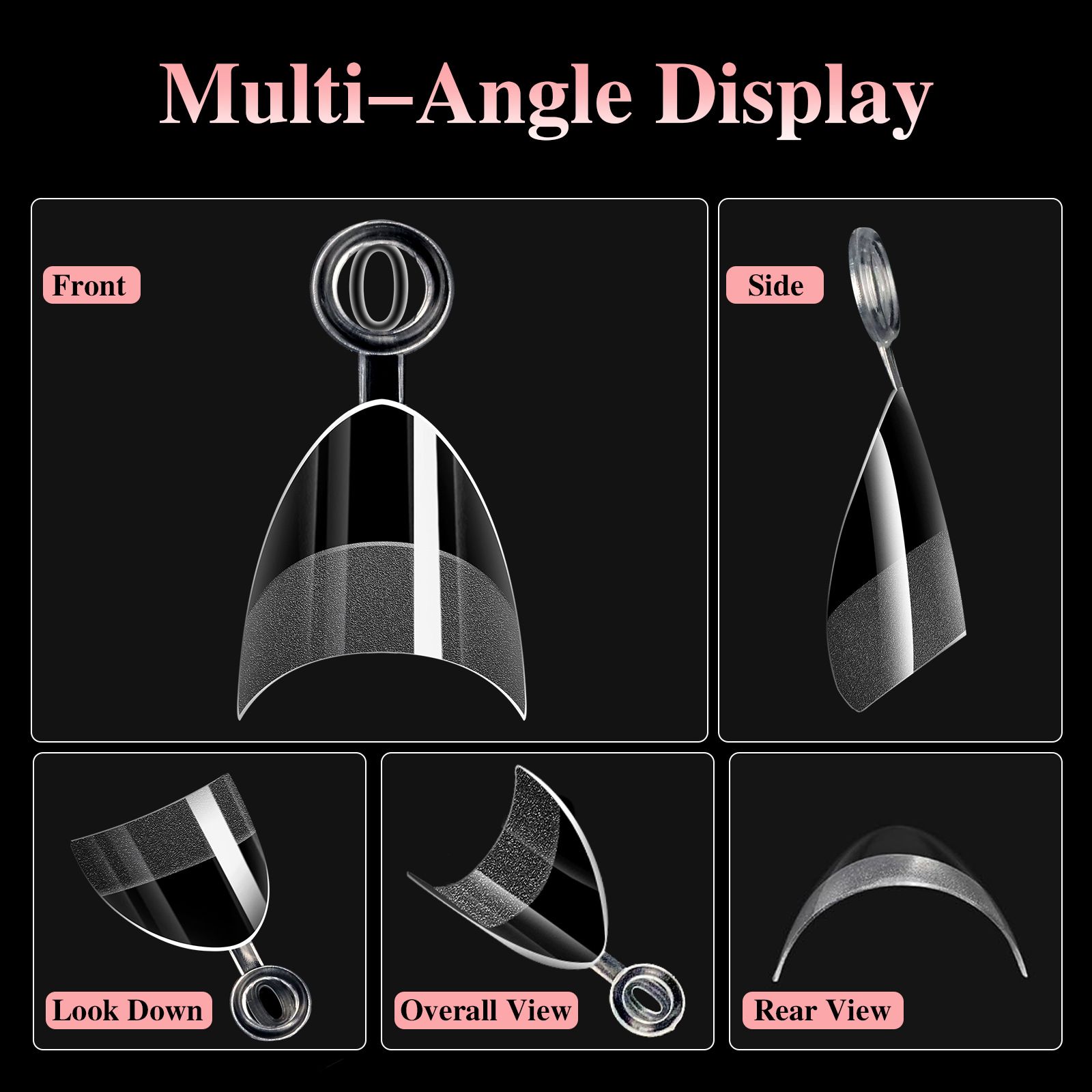600PCS Short Nail Tips Oval Half Cover False Tips Press On Nails Almond Mixed Size Short Style Ultra Thin Traceless Nail Tips E0161