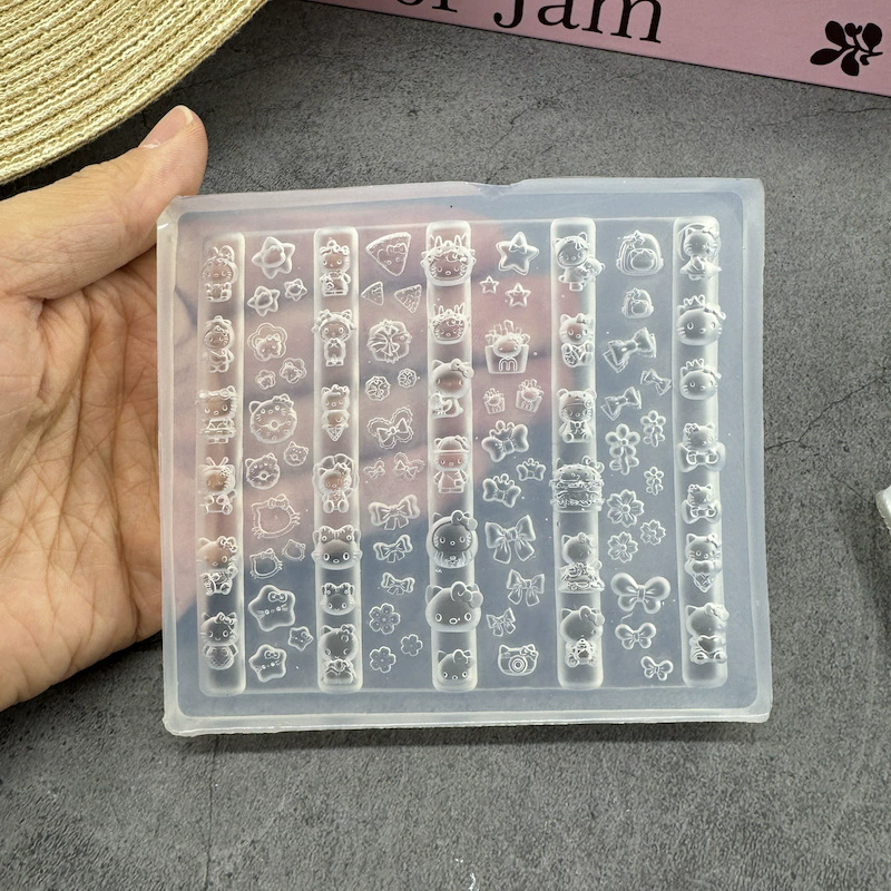 1Pcs 3D Bowknot Silicone Nail Art Mold 90Shapes Sweet Ribbon Nails Templates DIY Design Manicure Stencils For Nail Charms Molds E0116A