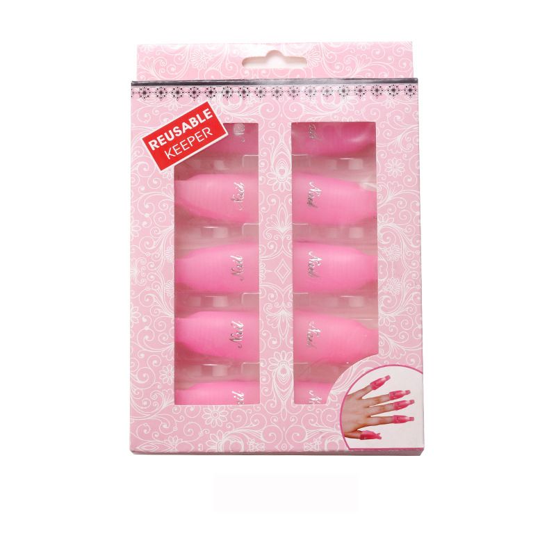 10Pcs/Box UV Gel Polish Remover Clips Colorful Acrylic Nail Art Soak Off Cap Clips DIY Nails Cleaning Manicure Finger Wrap Tools E0179