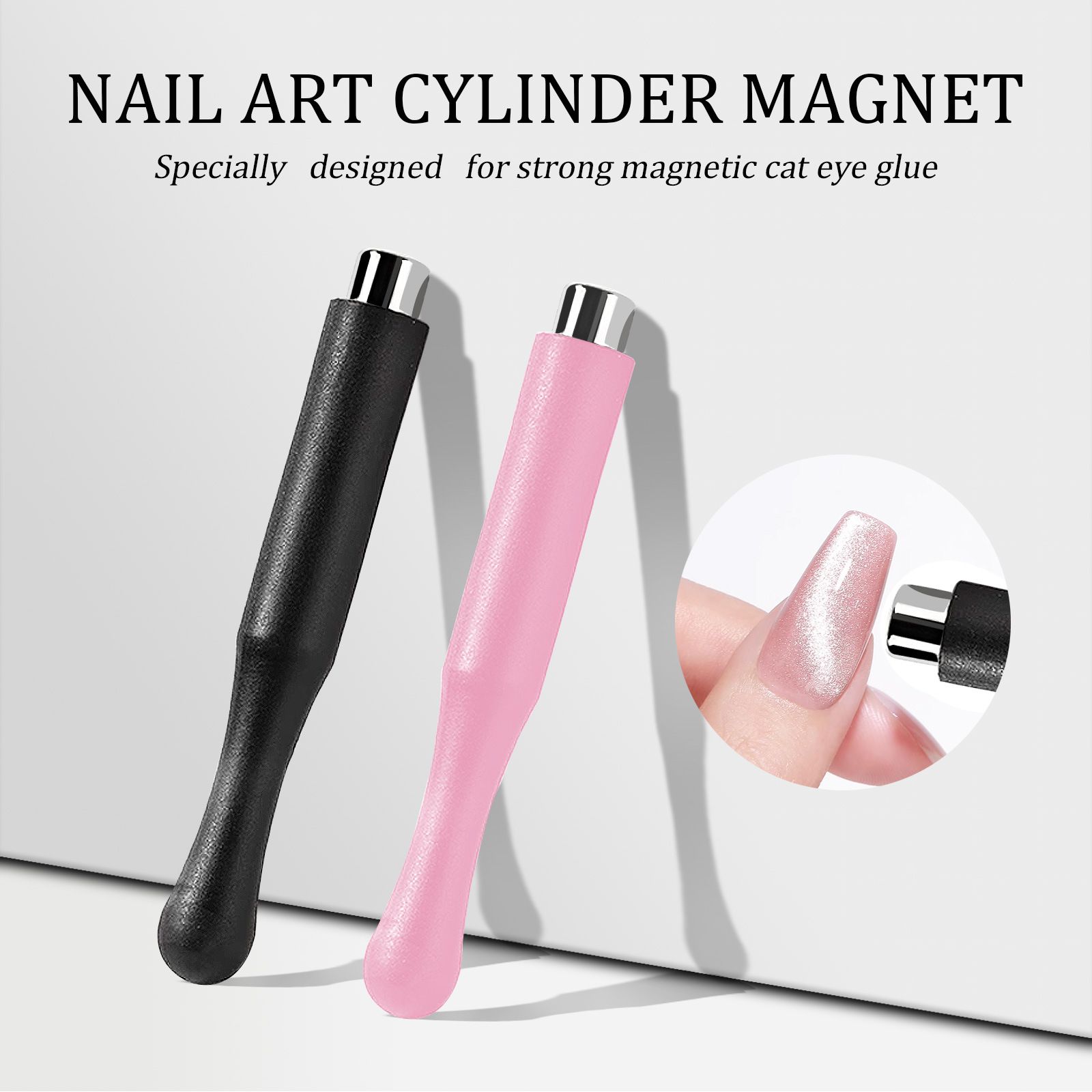 3 in 1 Cat Eye Effect Double 3D Love Heart Nail Magnet Line Moon Snake Pattern French Nail UV Attraction Magnetic Stick Manicure E0149