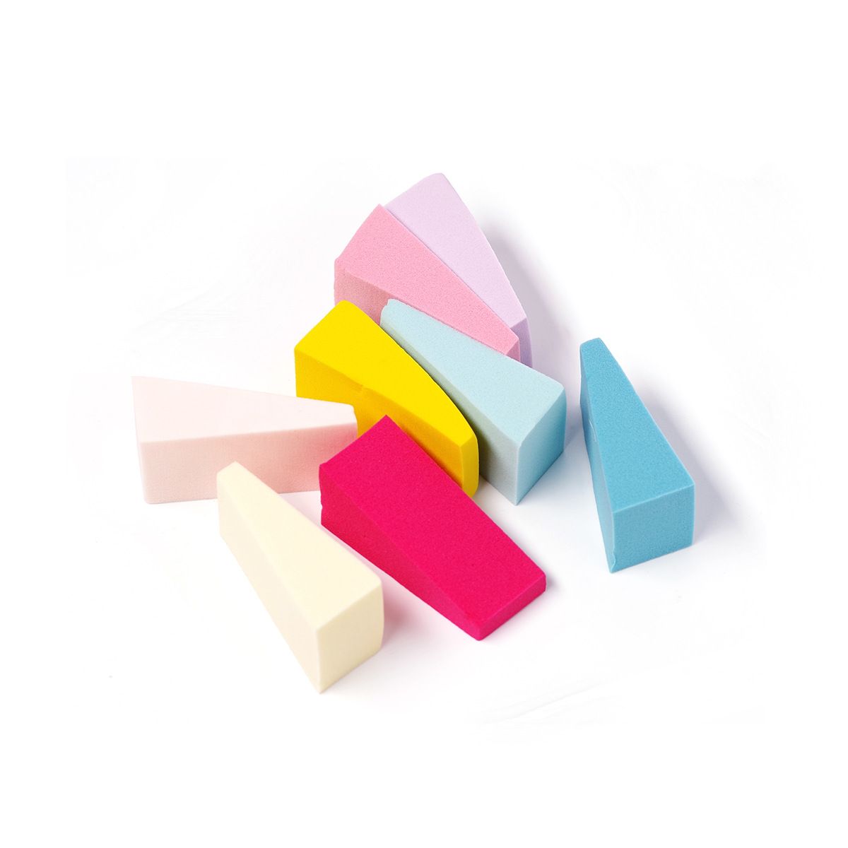 50Pcs Soft Nail Sponges for Ombre White Square Triangle Soft Sponge Nail Brush Gradient Makeup Sponge Manicure Nail Art Tools With Pen E0182