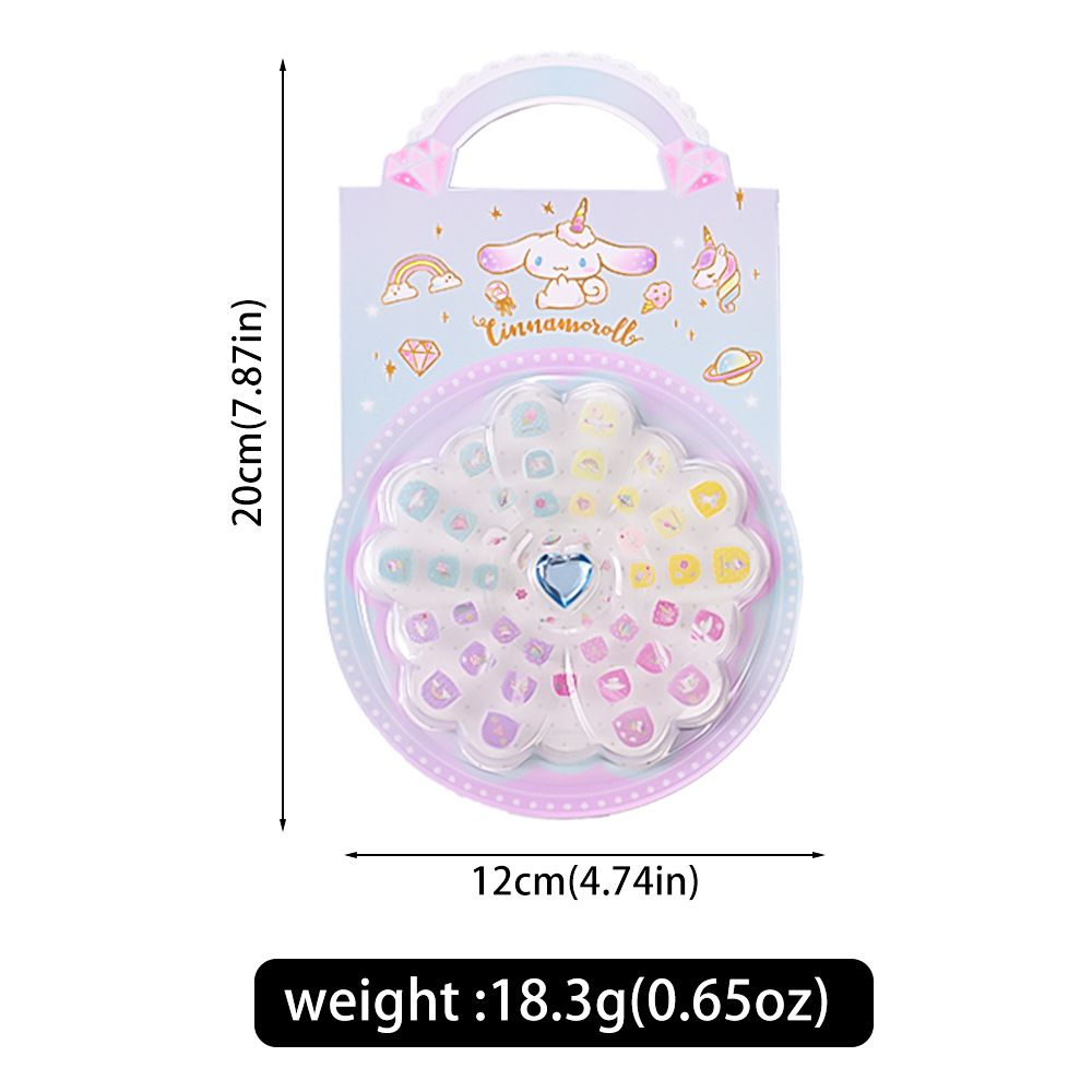 One Box Children's Nail Art Kit, Girls DIY Self-adhesive Backing Stickers, Cute My Melody Nail Tips