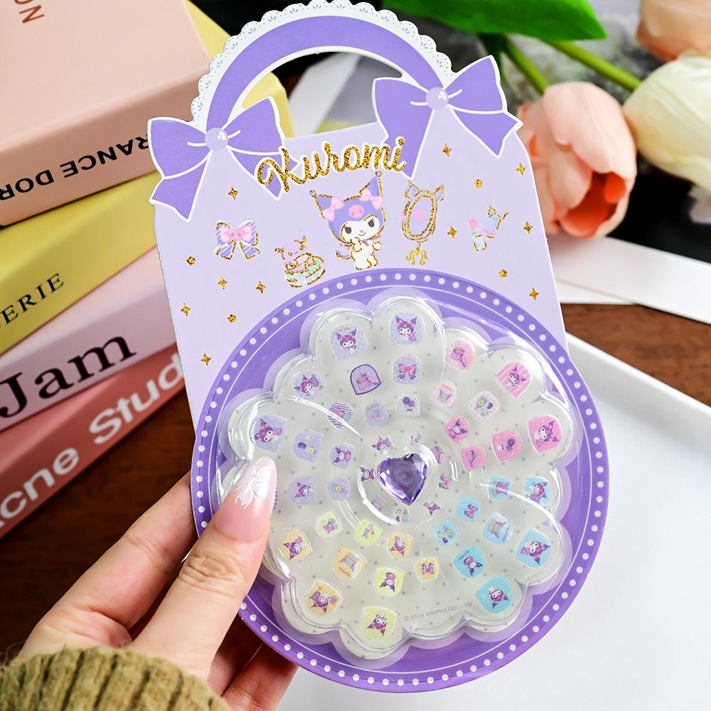 One Box Children's Nail Art Kit, Girls DIY Self-adhesive Backing Stickers, Cute My Melody Nail Tips