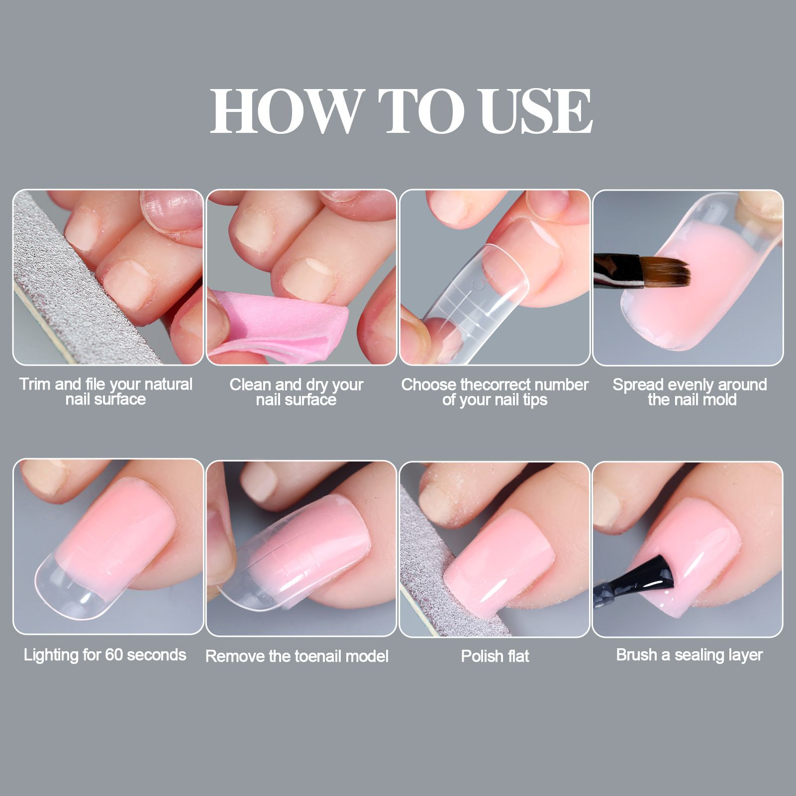 160pcs/box False Nails Super Long Ballerina Nails Press On Nail Full Cover Matte Gel Tips Nail Art XXL American Capsule Fake Tips E0131A