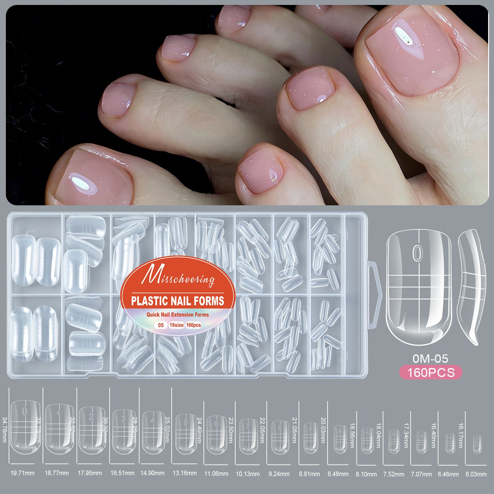 160pcs/box False Nails Super Long Ballerina Nails Press On Nail Full Cover Matte Gel Tips Nail Art XXL American Capsule Fake Tips E0131A