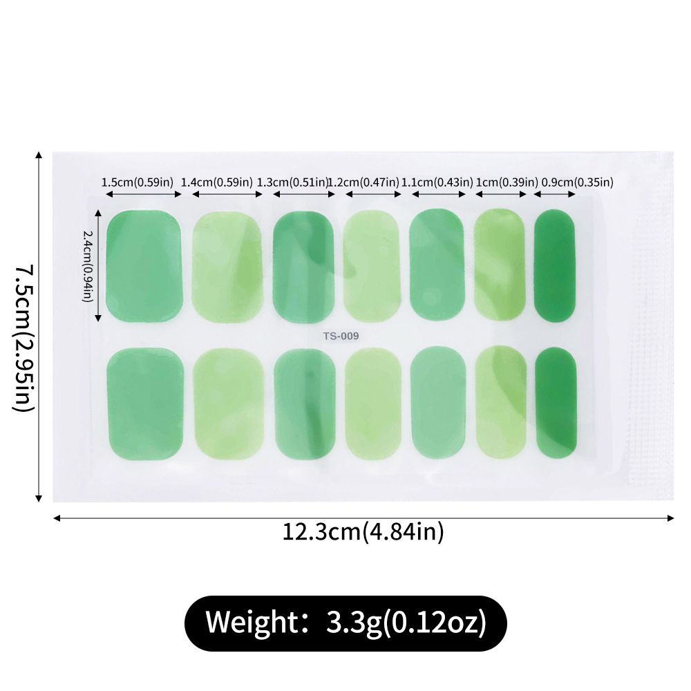 14Tips Gel Nail Sticker Color-changing Nail Stickers Semi-Cured Gel Nail Wrap Fashion Color Long Lasting Full Cover Waterproof Nail Gel Sticker Wraps E0194