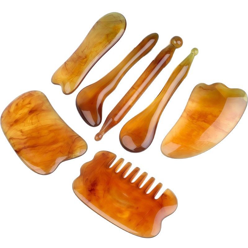 Face Lifting Guasha Resin Scraping Massage Facial Scraper Tool Eye SPA Massage Plate Reduce Puffiness Nose Lifting Nose Massager