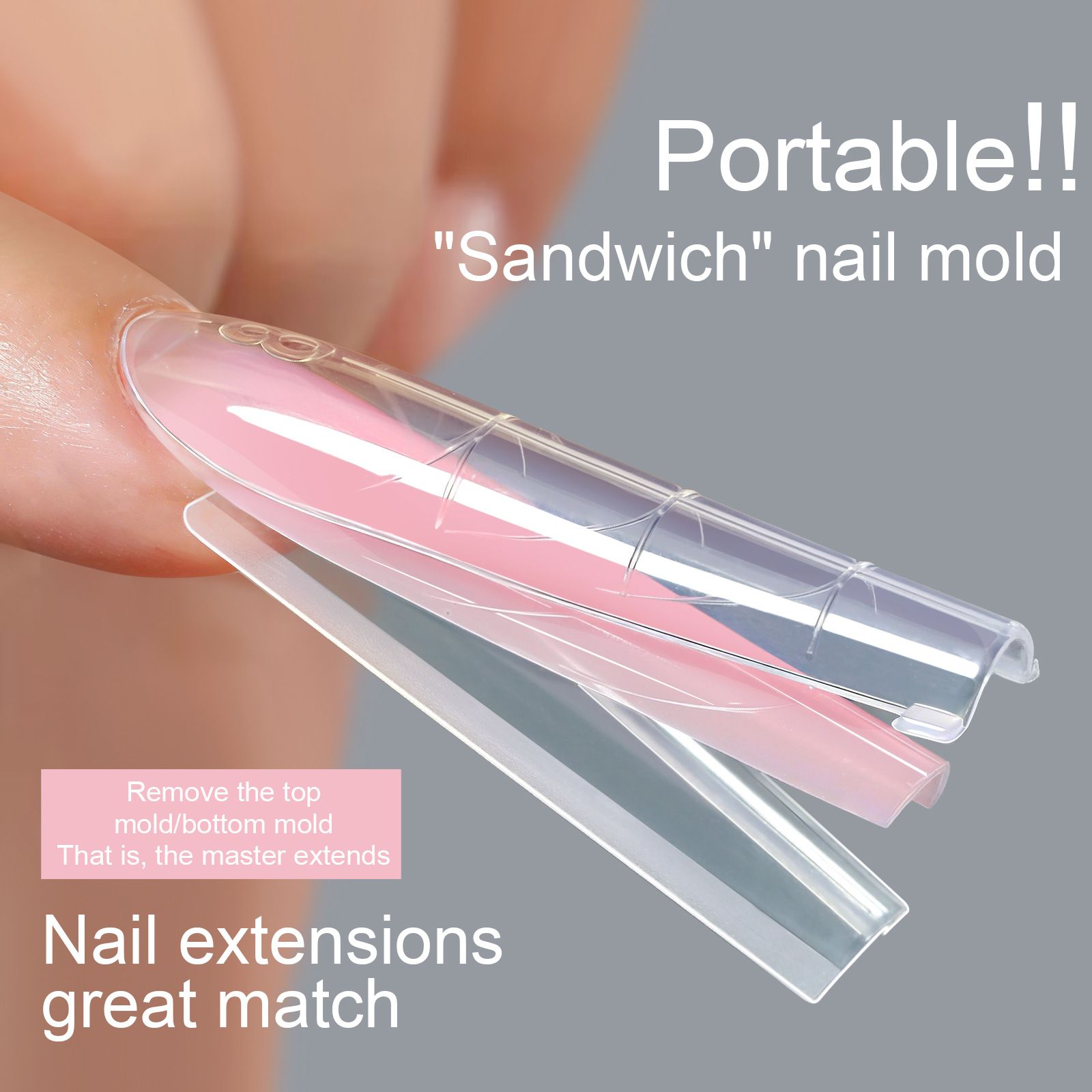 256Pcs Sandwich film rapid extension sandwich mold without paper tray crystal phototherapy mold without construction mold E0136A view 9