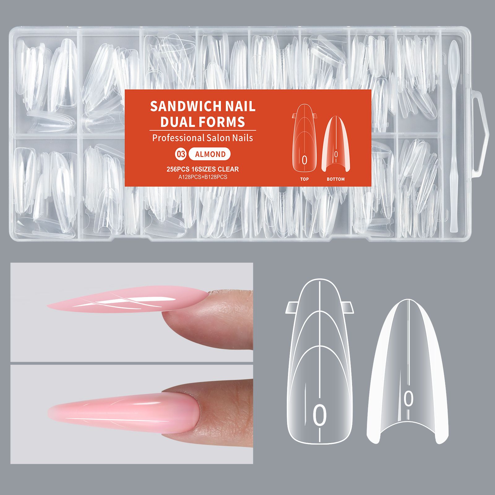 256Pcs Sandwich film rapid extension sandwich mold without paper tray crystal phototherapy mold without construction mold E0136A view 6