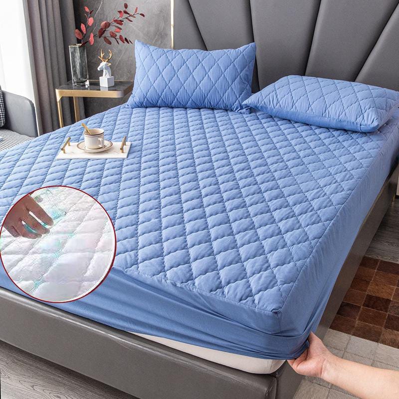 Waterproof Mattress Protector & Cover - Terry Cotton Surface, Fitted Sheet Style, Machine Washable  Breathable, and Noiseless Protection for Your Bed