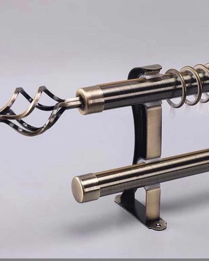 Exclusive Double rod curtain rods with complete brackets.