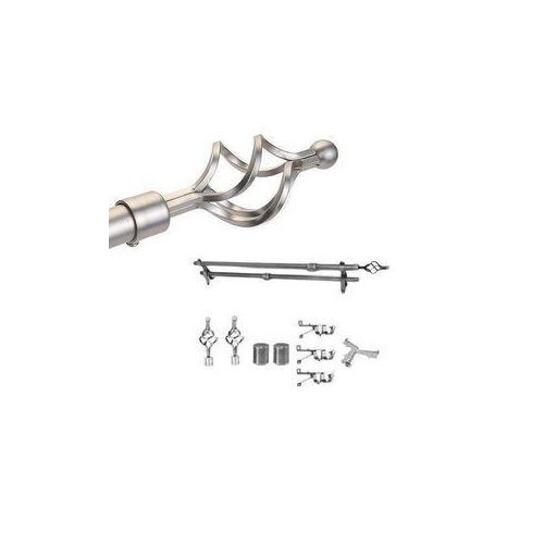 Exclusive Double rod curtain rods with complete brackets.
