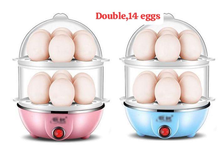 Convenient Egg boiler 14 eggs Double layer egg poacher (can boil 1-14 eggs at any time) exactly as advertised for kitchen egg cooking