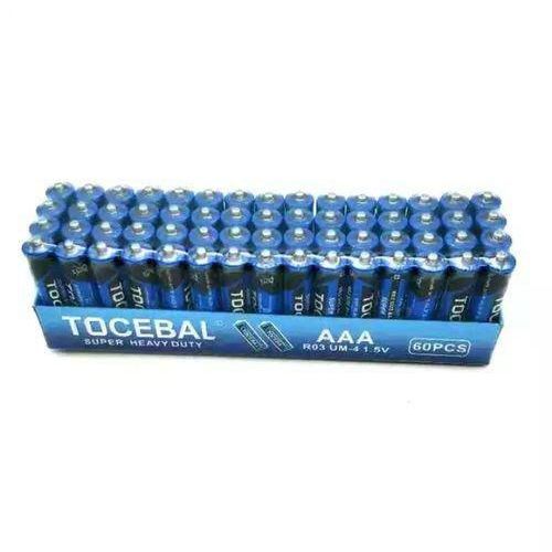 60 pcs Tocebal Heavy Duty AA/AAA 1.5V Batteries for TV remote, household wall clock, Alarm clock