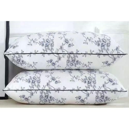 2PCS Set of Premium Pillows Ultra-Soft & Comfortable Bed Pillows Soft & Breathable Fabric– Fluffy, Supportive & Perfect for All Sleepers  Fluffy Fiber Filling Supportive Comfort Easy to Maintain