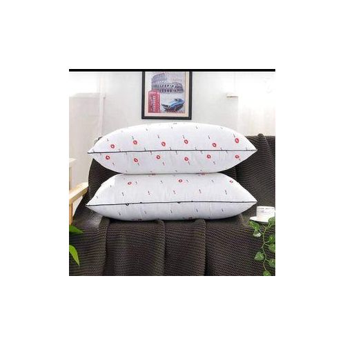 2PCS Set of Premium Pillows Ultra-Soft & Comfortable Bed Pillows Soft & Breathable Fabric– Fluffy, Supportive & Perfect for All Sleepers  Fluffy Fiber Filling Supportive Comfort Easy to Maintain