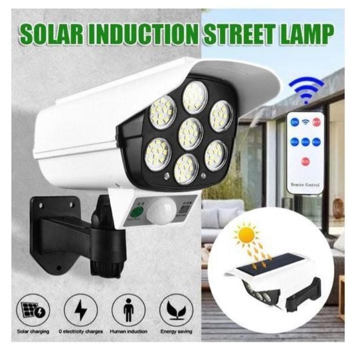 Solar Powered Dummy CCTV Camera – Outdoor Waterproof Fake Security Surveillance Light with Flashing LED for Home & Business Safety Scare the thief