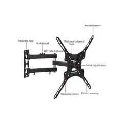 Adjustable Heavy-Duty TV Wall Mount Bracket – 14" to 55" with 180° Rotation & Swivel Wide Compatibility Full Motion Adjustments Heavy-Duty Steel Build Space-Saving Design –Keeps your TV neatly mounted