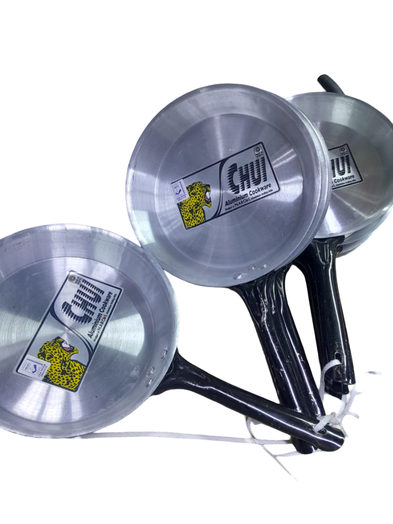 Stainless Steel Frying Pan - Deep Flat Skillet for Eggs, Chapati, PanCake, and General Frying - Heat Resistant & Easy Clean Kitchen Pan