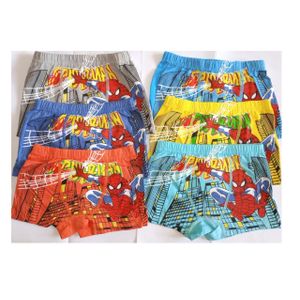 6 PCS Cartoon Themed Kids Boxers - Soft Cotton Boys Underwear Briefs with Fun Prints (Cars, Dinosaurs, Superheroes) - Comfortable Elastic Waistband for Daily Wear