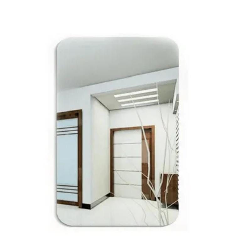 Peel and Stick Unbreakable Mirror - Shatterproof Lightweight Wall Mirror with Adhesive Backing for Home, Bathroom, Cabinet, DIY Decor