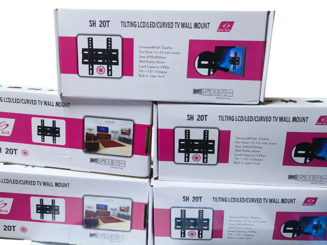 Universal Tilting TV Wall Mount Bracket for 14-65 inch LED, LCD, Plasma TVs - Adjustable Tilt for Anti-Glare Viewing, Low Profile, Made from high-grade steel with a load capacity of up to 50kg