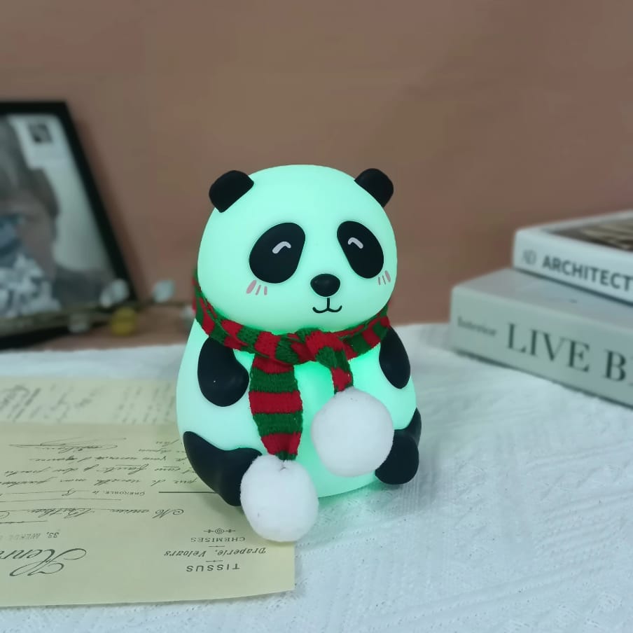 Panda Silicone LED Night Light - Kids Bedside Lamp, Tap Sens or Control, Cute Decor for Nursery & Bedrooms Adorable Panda Design Tap Sensor Control USB Rechargeable Sensor night light USB rechargeable