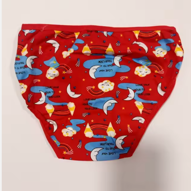 6PCS Little Girls' Comfortable and Quick-Dry Floral Panties Comfortable Panties for Kids Aged 5-8 Years6-Pack Girls' Floral Printed Briefs  Cotton Blend, Quick-Dry, Stretch Waistband for School & Play